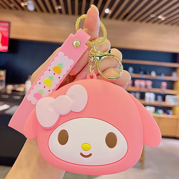 LLavero de silicona con monedero de Hello Kitty para niños, Mini cartera con colgante de dibujos animados de estudiantes Kawaii, Cinnamoroll Kuromi YAOSANBAO BAO unisex