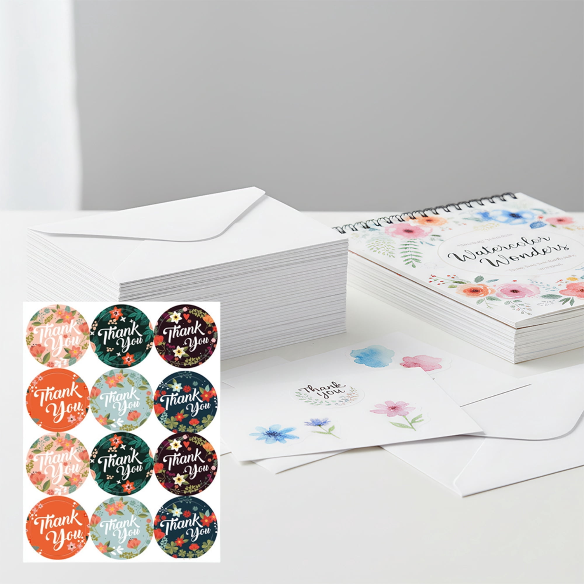50 Pack Watercolor Cards with Envelopes, 4 x 6 Inch, Perfect for Painting or Card Making, Ideal for Christmas and Birthday Gifts