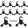 thumbnail image 2 of Dosaele Pet Cat Dog Clothes Hanger Black Hanger Baby Plastic Flexible Strong Paw Print Pack of 10 S Black, 2 of 4