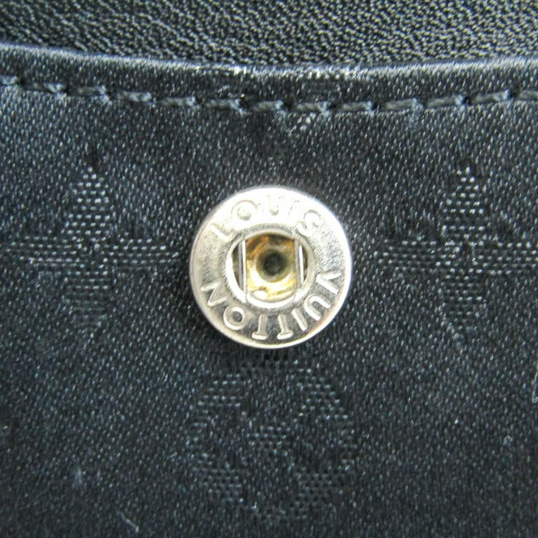 Authenticated Used Louis Vuitton Monogram Satin Porte-monnaie Satin M92137  Women,Men Monogram Satin Coin Purse/coin Case Noir 