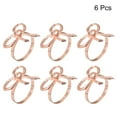 thumbnail image 3 of Unique Bargains Napkin Rings, 6 Pack 38mm ID Alloy Bow-knot Napkin Buckles, Rose Gold, 3 of 5