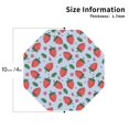 thumbnail image 2 of Rateoe Strawberries Drawing Drink Coasters Set of 4 Leather Coasters Spill Protection for Table Desk,Durable and Non Slip Leather Coaster ,4 Inches Drink Mats-Octagon, 2 of 6