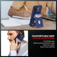thumbnail image 3 of Compatible with MagSafe Magnetic 2 in 1 Detachable For iPhone 13 Wallet Case with Card Holder,for Women Men,PU Leather RFID Blocking Flip Kickstand Credit Slots Phone Case, Darkblue, 3 of 8
