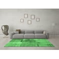 thumbnail image 3 of Ahgly Company Indoor Rectangle Patchwork Emerald Green Transitional Area Rugs, 2' x 3', 3 of 4