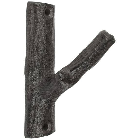 Abbott Collection Cast Iron Single Branch Wall Hook, Brown
