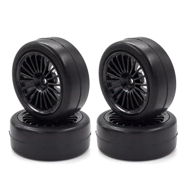 Amdohai RC Drift Tires RC Racing Car Tires 4pcs Replacements for 1/10 HSP94123 94122 D5