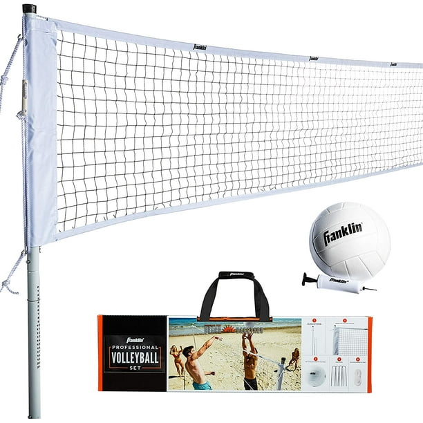 即発送可能 並行輸入品franklin Sports バレーボールセット 杭付きネット1点 ボールとポンプ針付き スター 代引き手数料無料 Mawaredenergy Com