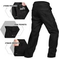 thumbnail image 2 of Men's Work Pants Water Resistant Cargo Pants Outdoor Tactical Hiking Pants Black, 2 of 10