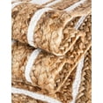 thumbnail image 5 of Unique Loom Braided Jute Collection Area Rug - Gujarat (9' x 12' 2" Rectangle Natural and White/Ivory), 5 of 7