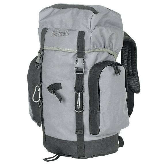 Mil-Spec Adventure Gear Mil-Pack 25 Liter Camping Survival Hiking Backpack (Gray/Black)