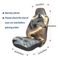 thumbnail image 3 of Wukai Wolf Family Winter Wonderland Full Set Car Seat Covers with Soft Padding Universal Auto Front Seats Protector and Cushion Mat, 3 of 5