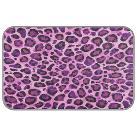 Pet Cooling Mat Breathable Ice Silk Dog Cooling Pad Foldable Summer Sleeping Mat Purple Leopard Print for Dogs & Cats 27.6×22in