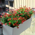 thumbnail image 5 of Zukuco Artificial Flowers Outdoor UV Resistant Fake Plastic Plants Outside Indoor Hanging Faux Greenery Shrubs Arrangement for Vase Porch Window Box Patio Wedding Home Decoration (Red), 5 of 5