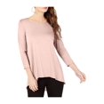 thumbnail image 1 of Alfani Womens Mixed Media Basic T-Shirt potteryclay XL, 1 of 1
