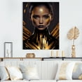 thumbnail image 2 of Designart Sensual Liquid Gold Woman I Canvas Wall Art, 2 of 5