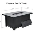 thumbnail image 6 of EastVita 52 inch Outdoor Propane Fire Pit, 50000BTU Gas Fire Pit Table with Cover & Rain Cover, Rectangle Gas Firepit Table, 6 of 7