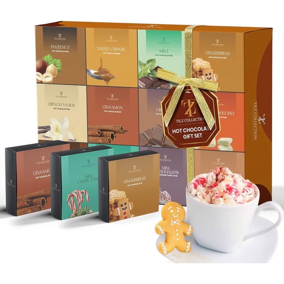 Hot Chocolate Gift Sets - 12 Days, Hot Chocolate Gift |Small Gifts |Hot Chocolate Mix |Gourmet Hot Chocolate Set |Hot Chocolate Gift Sets |Gifts For Women, Kids, Men