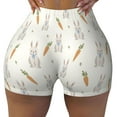 thumbnail image 2 of Haiem Retro Rabbit No Front Seam Biker Shorts for Women Yoga Workout Gym Bike Shorts with Tummy Control Moisture-Wicking-Medium, 2 of 9