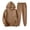 Coffee-A#3076VV, variant on Hearthz Sweatsuits Men 2 Piece Outfit Drawstring Fleece Pullover Hoodies and Sweatpants Fall Winter Big and Tall Men Sweatsuit Black L
