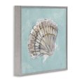 thumbnail image 4 of Stupell Industries Brushed Clam Shell Coastal Painting Gray Framed Art Print Wall Art, 17 x 17, 4 of 10