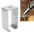 thumbnail image 1 of Intermediate Support Hanger Bracket, Stainless Steel Simple Installation Channel Trolley Track Hanger Support Silver  For Curtain For Household Movable Door, 1 of 8