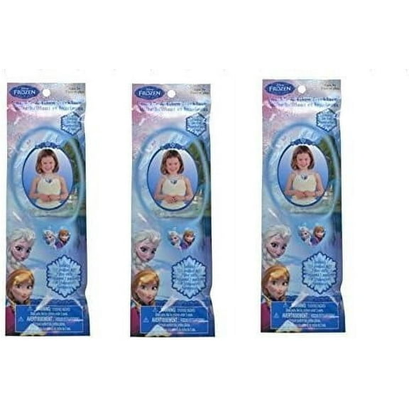 Disney Frozen Elsa And Anna Glow Pendant Necklace x 3