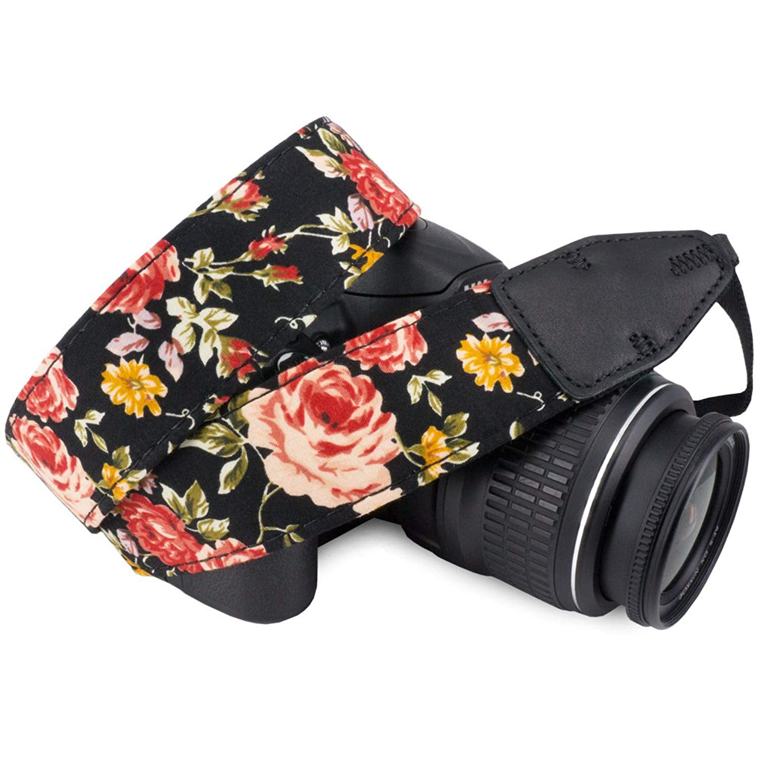PassLanry Universal Camera Neck Shoulder Strap Belt Fashion Neck Belt for DSLR/SLR/DC/Instant Camera/Women/Men Flower E