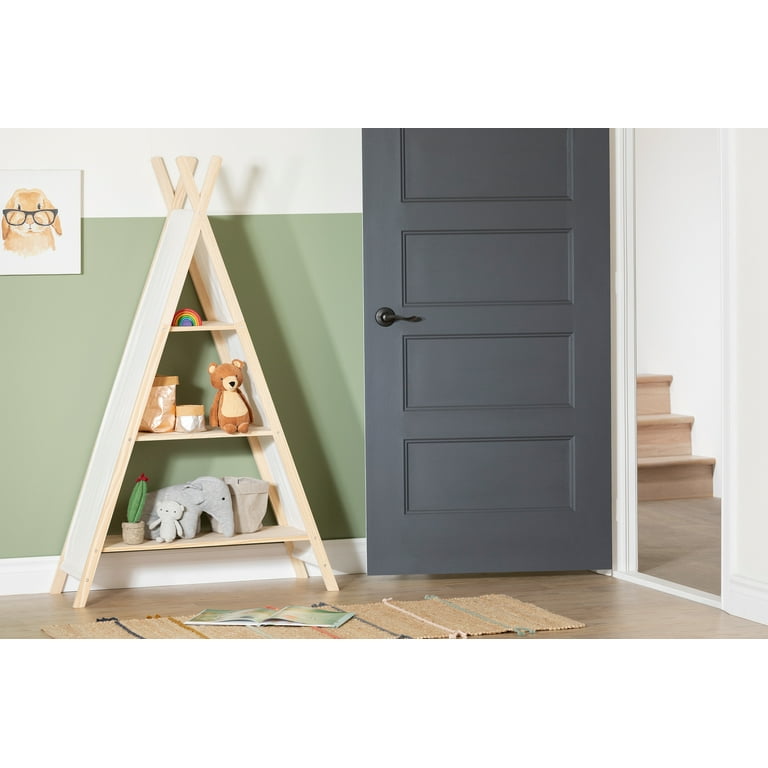 Sweedi Teepee Shelving Unit Natural Cotton and Pine South Shore