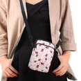 thumbnail image 4 of HELLHERO Christmas Bells Polyester Adjustable Crossbody Bag Double Deck Travel Double Zipper, 4 of 7