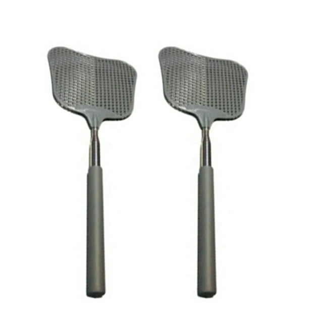 2X Matamoscas Telescópicos Matamoscas Duradero y Resistente con Herramienta de Acero Inoxidable Accesorios para el Hogar Herramientas B
