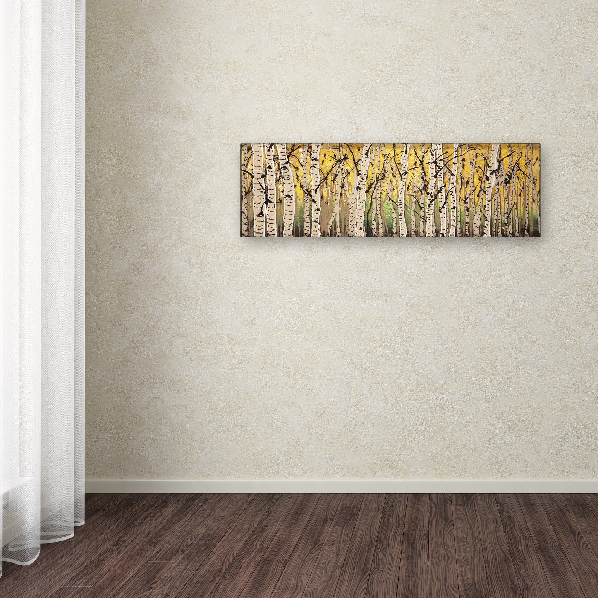 Trademark Fine Art "PanorAspens Fall Begins" Canvas Art by Roderick Stevens