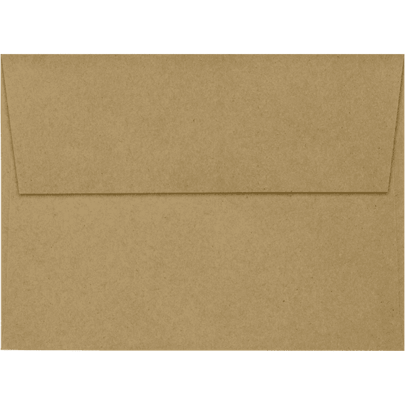 LUXPaper A6 Peel & Press Invitation Envelopes, 4 3/4 x 6 1/2, 70lb. Grocery Bag Brown, 500 Pack