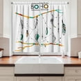thumbnail image 2 of Ambesonne Tribal Kitchen Curtains, Retro Feathers, 55"x24", Multicolor, 2 of 3