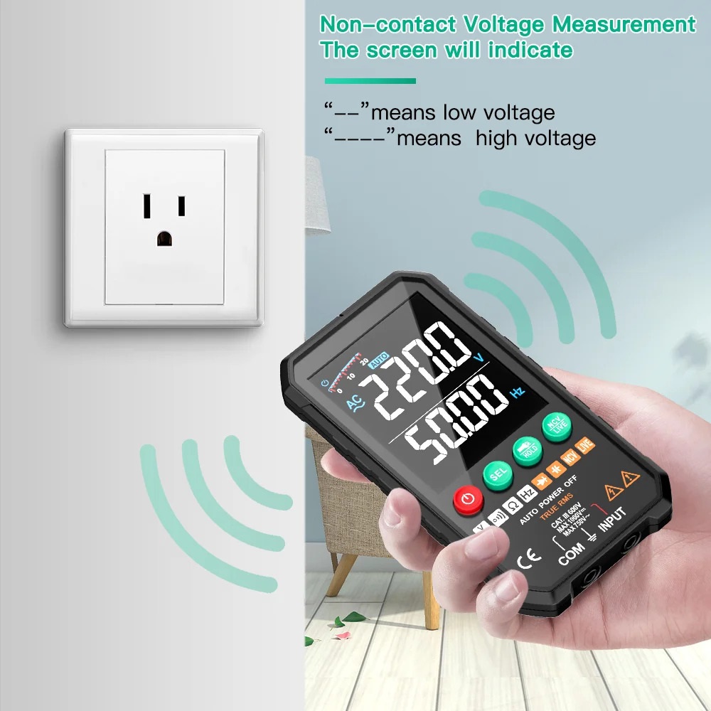 Digital Multimeter AC DC Voltage 6000 Counts True RMS Voltmeter Auto-Ranging Tester Non-Contact Voltage Detection Tools ,Versatile Measurement