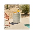 thumbnail image 2 of LuxenHome Beige and Brown MgO 13.6-Inch Round Outdoor Side Table, 2 of 9