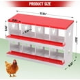 thumbnail image 3 of Kojooin Durable Metal Chicken Nesting Boxes - Versatile Wall Mount or Free Standing, Red _8 Compartment (Without Stand), 3 of 7