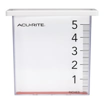 AcuRite Clear Waterfall Plastic Rain Gauge 1.5" x 8" x 9" (5-inch Capacity)