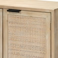 thumbnail image 4 of J&D Designs Reed 2-Door Coastal Wood & Iron Accent Cabinet in Brown, 4 of 5
