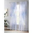 thumbnail image 4 of Sheer Curtains 84 Inches Long, Blue Ombre Marble Light Filtering Window Curtains for Living Room, Yellow Modern Geometric Abstract Art Rod Pocket Voile Sheer Curtain Drapes, 52"W x 84"L, 2 Panels, 4 of 8
