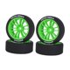 thumbnail image 1 of Juego de 4 neumáticos RC para coches de drift, ligeros y de fácil montaje. Verde, 1 of 9