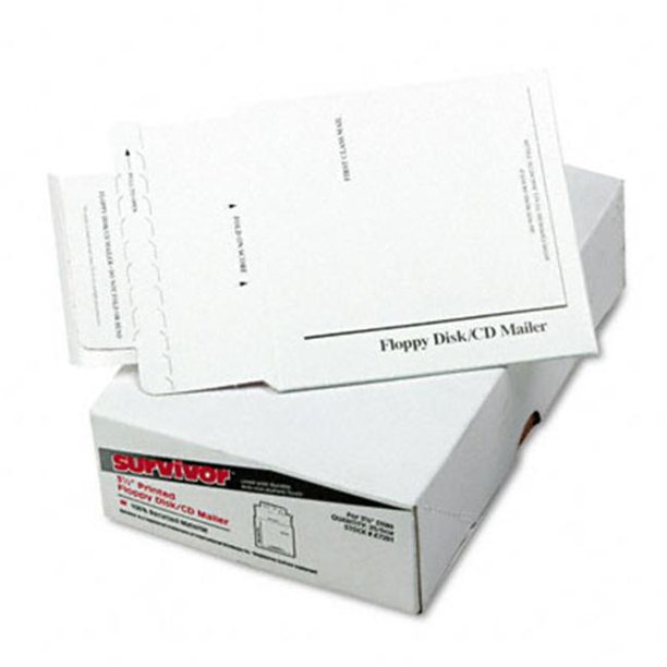 Quality Park E7261 Recyclé Tyvek-Doublé Multimedia Mailer Contemporain 5 x 5 Blanc 25/box