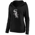 thumbnail image 2 of Women's Fanatics Black Chicago White Sox Core Team Crossover V-Neck Pullover Hoodie, 2 of 3