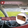 thumbnail image 2 of Estuche para Gafas de Sol para Coche Unique Bargains con Soporte Magnético Universal para Parasol de Gafas de Sol de Cuero PU Naranja 18.5x8cm, 2 of 7
