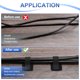 thumbnail image 5 of Uxcell 100-Pack Ataduras de Cable de Gancho y Bucle, 3.5 x 1.1 Pulgadas Organizador de Cables Autoadhesivo Ajustable para Escritorio [Negro], 5 of 7