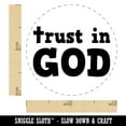 thumbnail image 2 of Trust in God Stylized with Cross Christian Self-Inking Rubber Stamp Ink Stamper - Pink Ink - Mini 1/2 Inch, 2 of 7