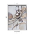 thumbnail image 6 of Benjara Bny 35 x 47 Abstract Wall Art Print - Brown/Silver, 6 of 7