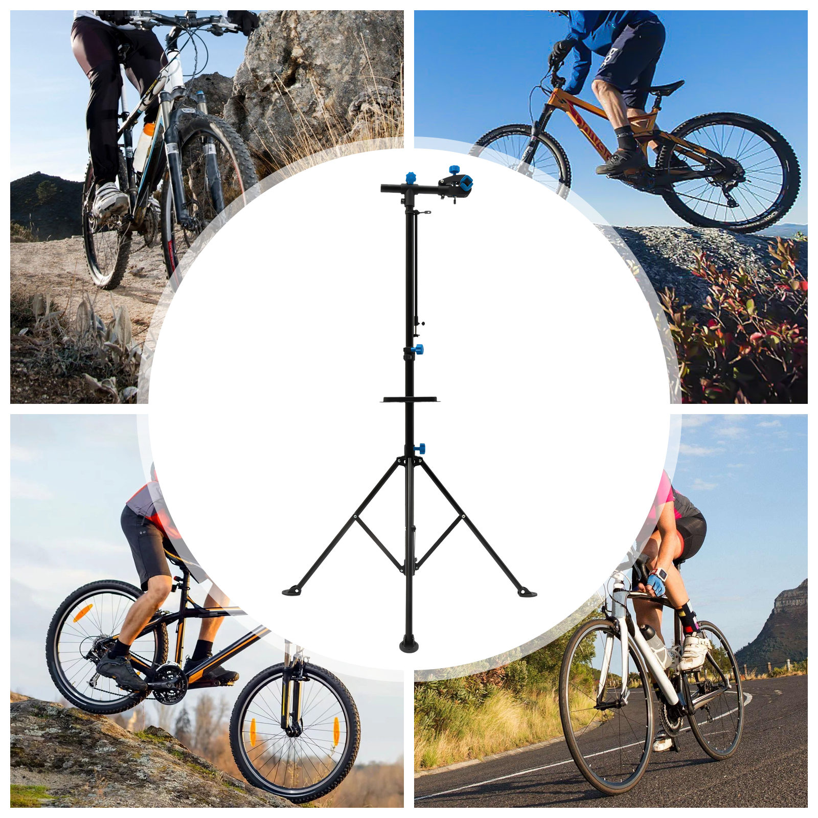 Bike Repair Stand Max 66lbs Adjustable Foldable Bike Workstand with