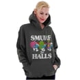 thumbnail image 4 of Smurf the Halls Christmas Presents Hoodie Sweatshirt Women Men Brisco Brands 2X, 4 of 6