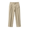 thumbnail image 5 of Ninixx Womens High Waist Pinstripe Dress Pants Straight Leg Pleated Front Trousers with Pockets for Work, 5 of 9
