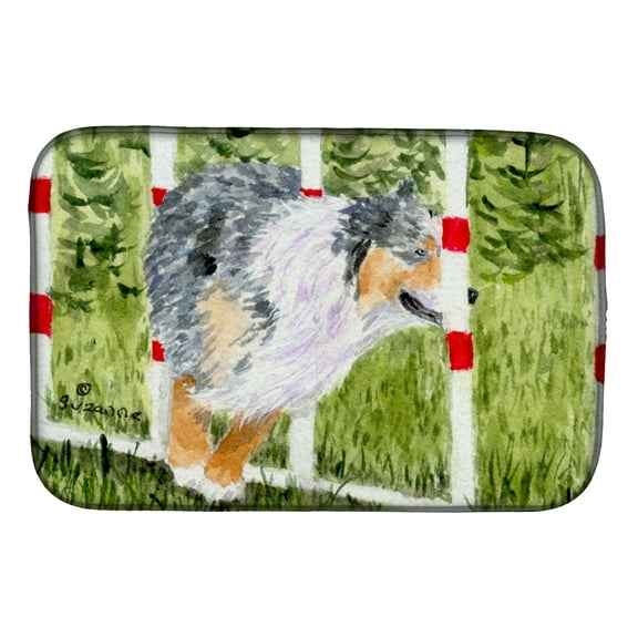Australian Shepherd Dish Drying Mat